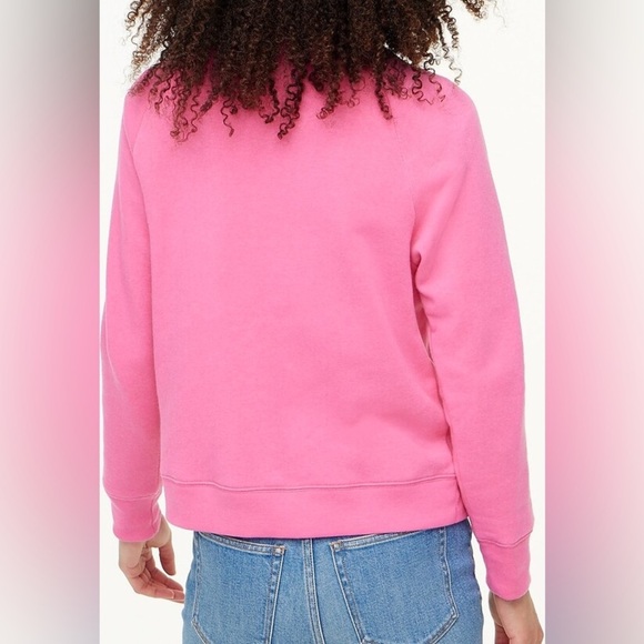 J.Crew Pink Pullover Sweatshirt in Cloudspun Fleece Size Small - Picture 6 of 9